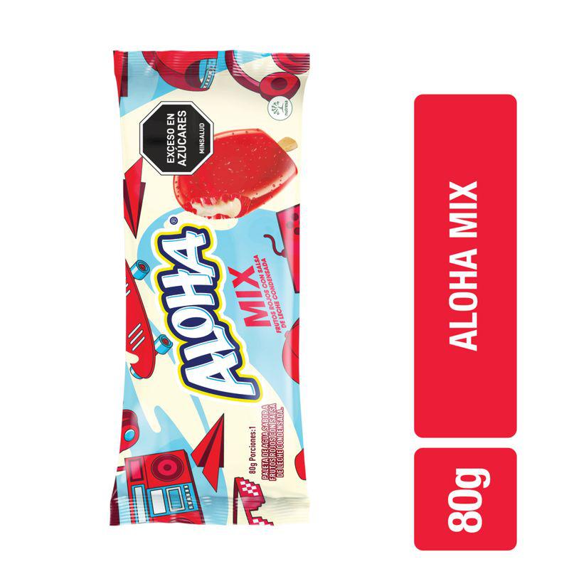 Paleta Aloha Mix Crem Helado 80g