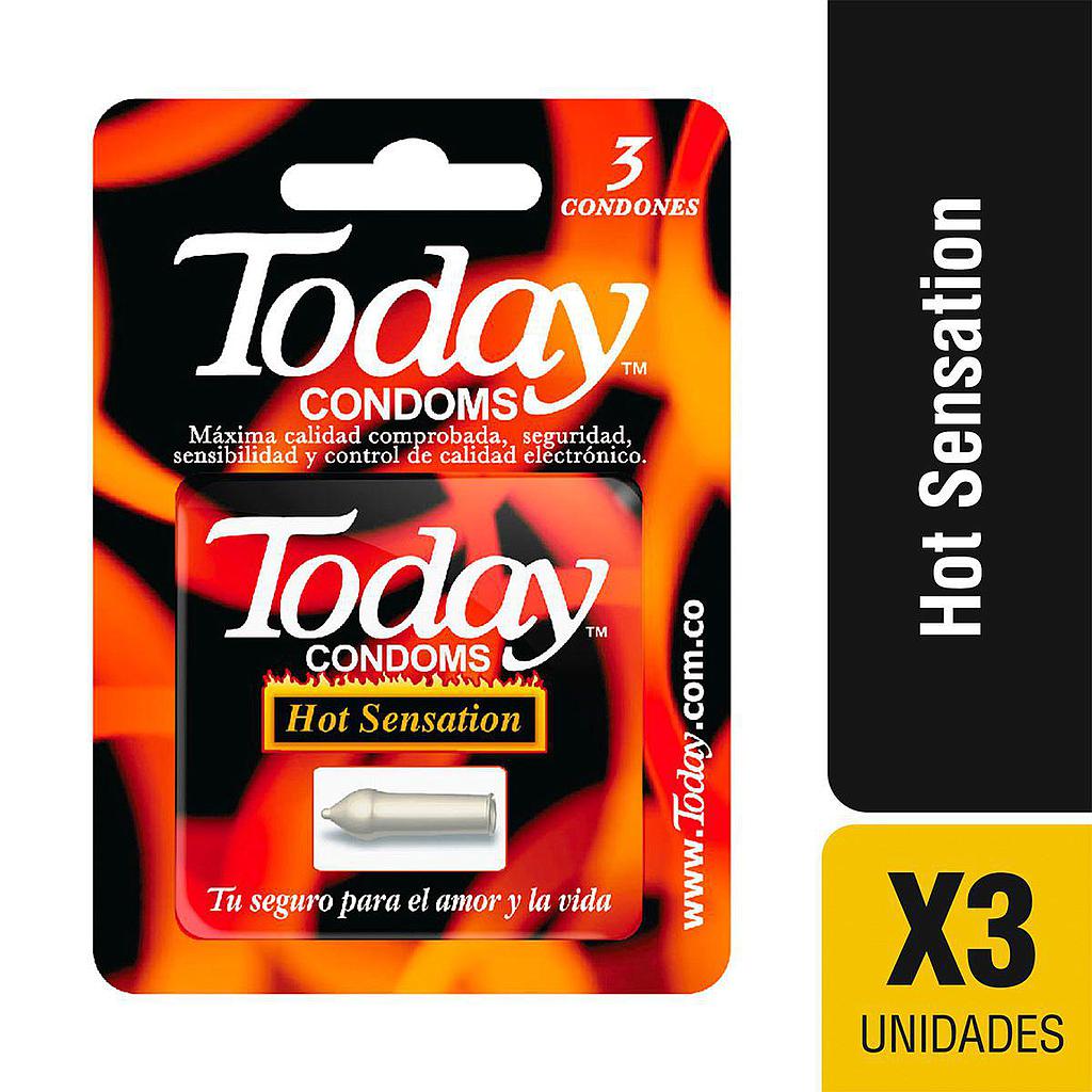 Condones Today x 3 Hot Sensation