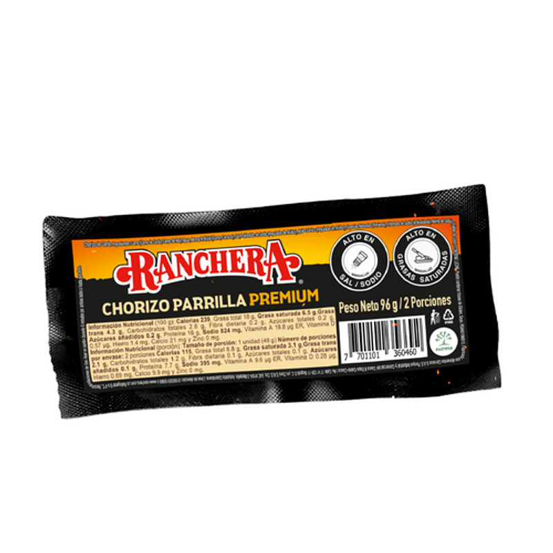 Chorizo Ranchero Parrilla x2 96g